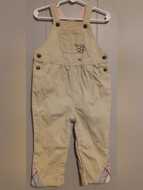 Gymboree Snow Angels Girls 18-24 Months Floral Overalls